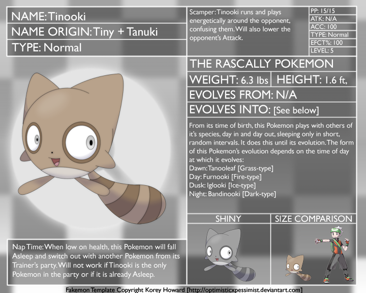 Fakemon DEX: Tinooki