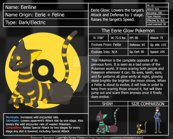 Fakemon Dex Eeriline By Optimisticxpessimist On DeviantArt