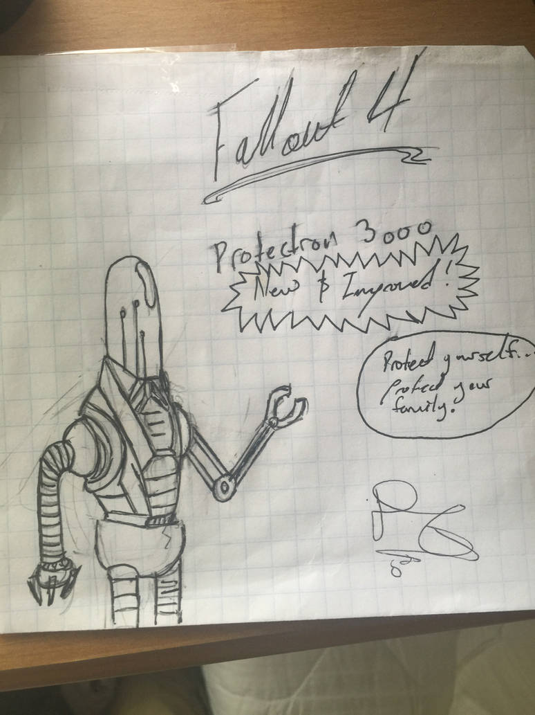 Protectron Sketch Fallout 4 protectron by DELIRIOUS-QUARIAN on DeviantArt