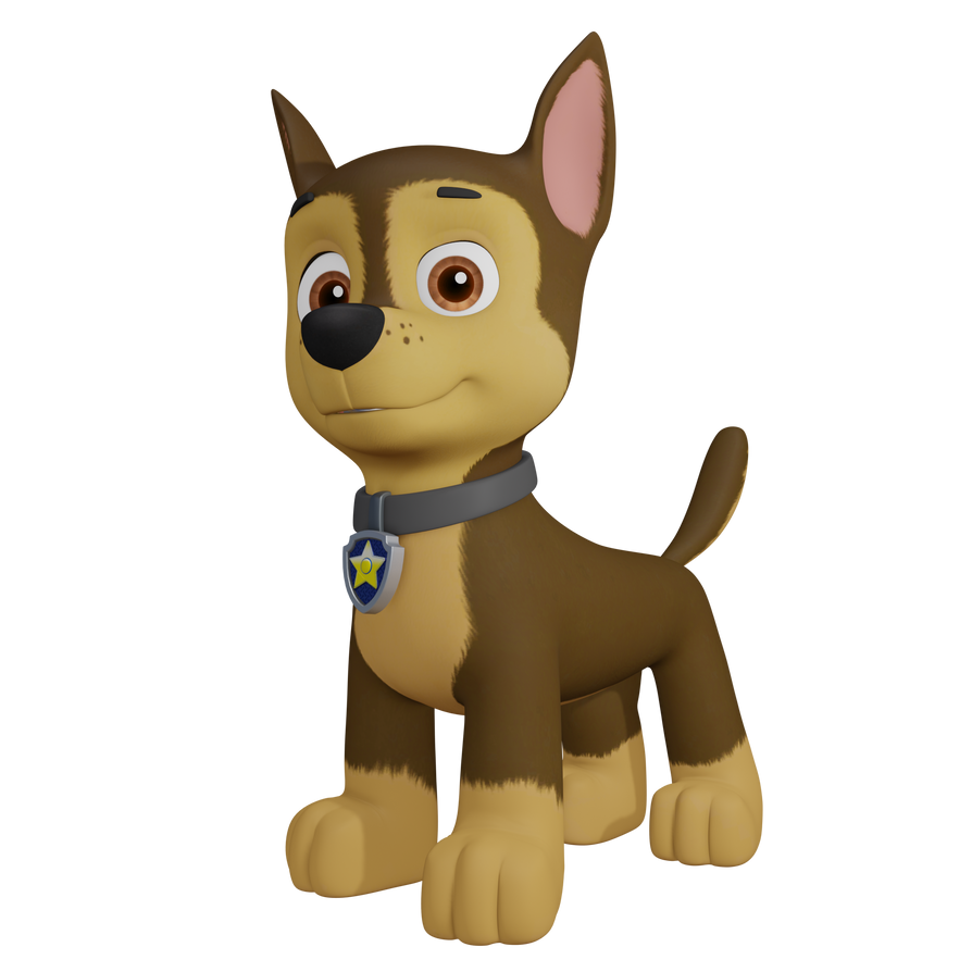PAW PATROL/BLENDER RENDER:chase no uniform by skolpion on DeviantArt