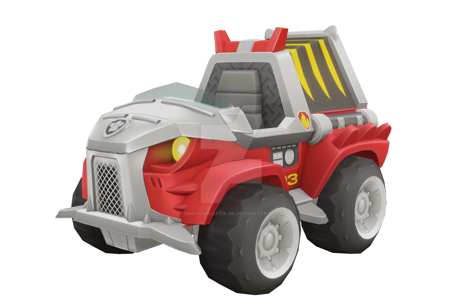 PAW PATROL BLENDER RENDER Marshall Dino Vehicle by UnknownData BR on DeviantArt