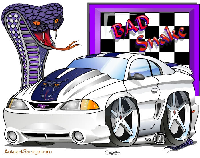 98 Mustang Cobra CAR-toon by DarkBlip on DeviantArt