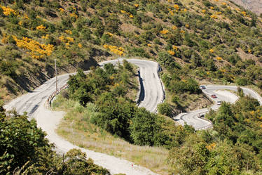 NZ Winding mountain road