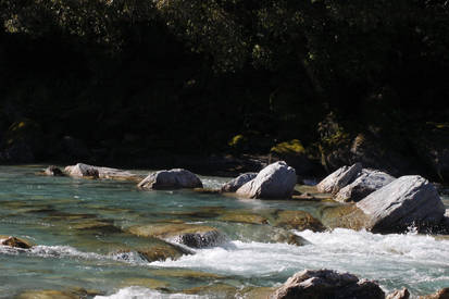 NZ Water rapids rocks