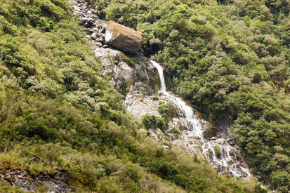 NZ Waterfall on mountain side