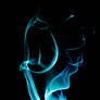 Cyan smoke