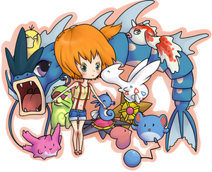 Misty and her Pokemon