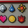 Pokemon Kanto Badges perler