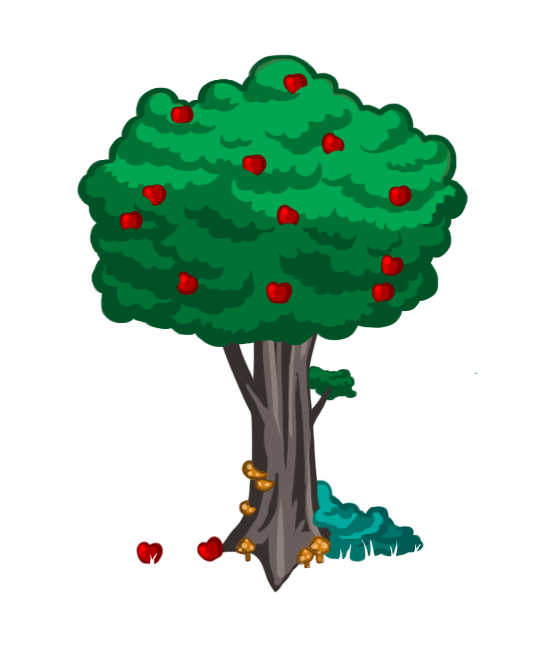 2D Game Art Test - Apple Tree by heycheri
