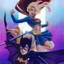 Batgirl and  Supergirl color