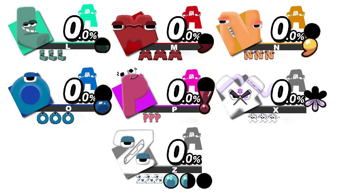 Damage Meter Sign Super Letters SSBU damage meters by JO5HU4 on DeviantArt