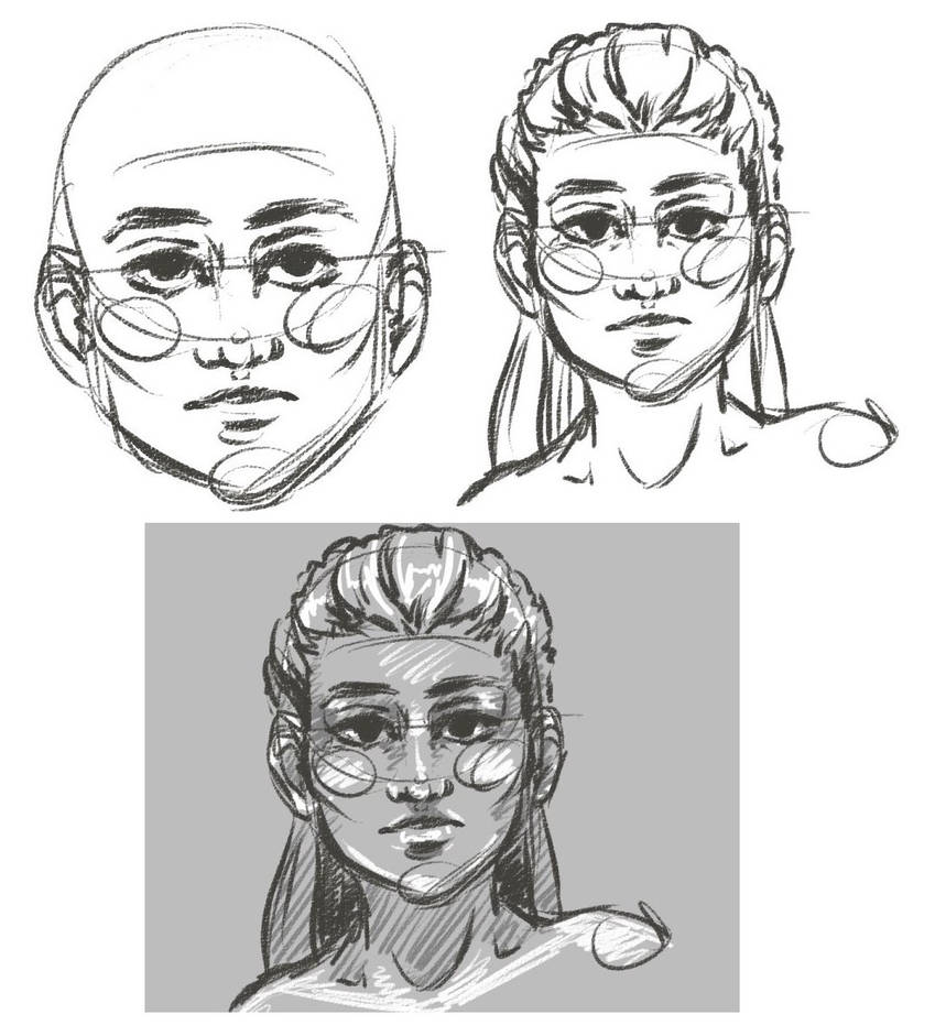 (Digital) Face Study - Training - Face by DrawArtMelissa on DeviantArt