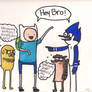 Adventure Time vs Regular show bro