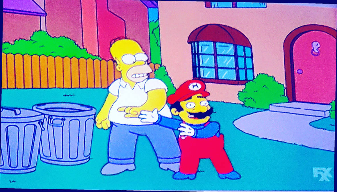 Mario Simpons Super Mario On The Simpsons by SirWoomy on DeviantArt