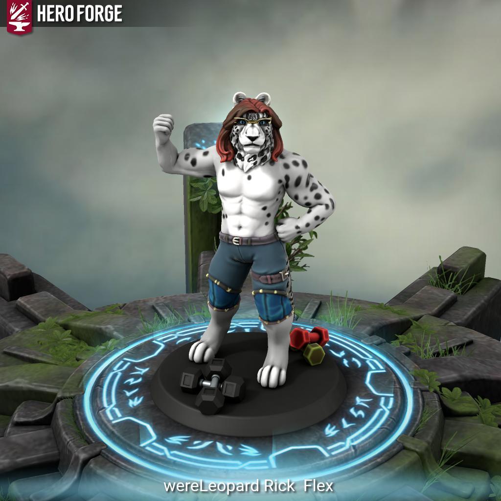 Wereleopard Rick WereLeopard flex (Hero Forge) Rq by SirWoomy on DeviantArt