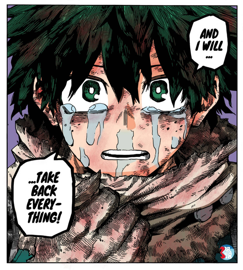 Crying Deku manga panel colored by Borja2898 on DeviantArt