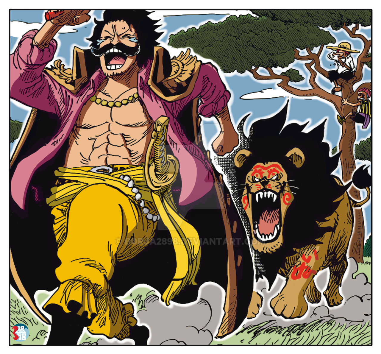 One Piece 1027 Cover Roger Painting A Lion By Borja28 On Deviantart One Piece 1027 Cover Roger Painting A Lion By Borja28 On Deviantart