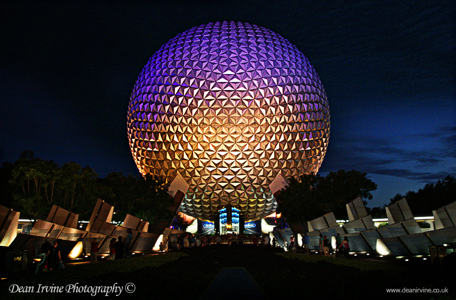 Spaceship earth by night