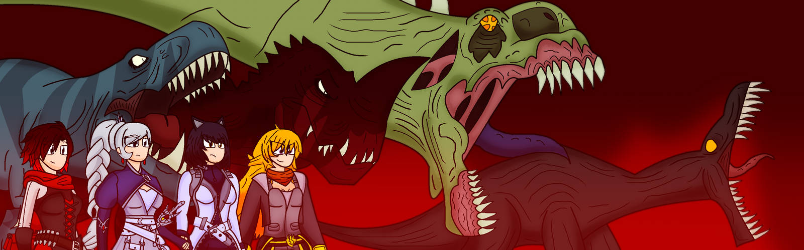 Tyraxes Rwby Team RWBY and their dinosaurs by Tyrannoraptor-Rex on DeviantArt