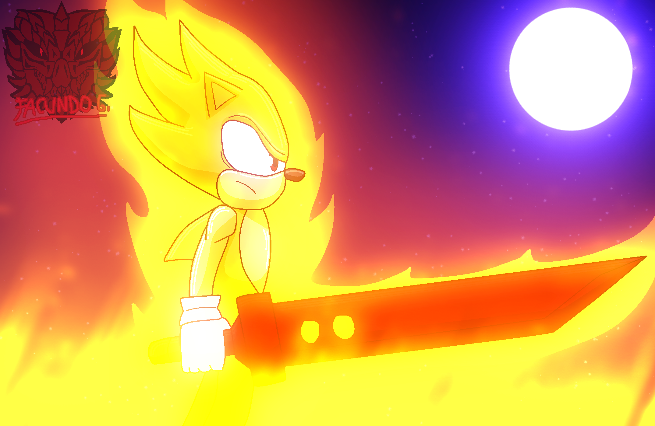 Super Sonic With Buster Sword By Tyrannoraptor Rex On DeviantArt super-sonic-with-buster-sword-by-tyrannoraptor-rex-on-deviantart