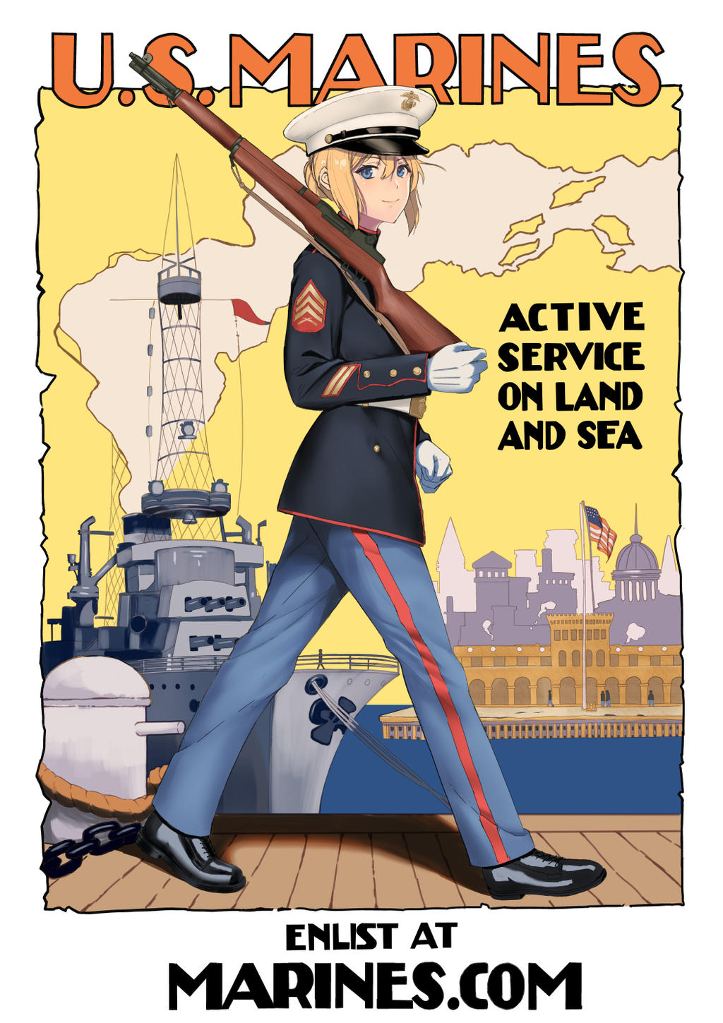 New US marine recruitment poster by Daredragon on DeviantArt