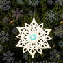 Snowflake Christmas ornament handmade polymer clay