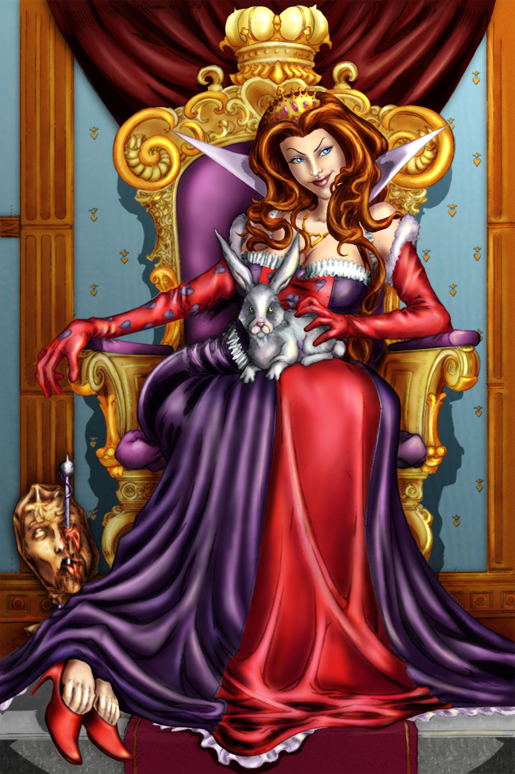 Queen of Hearts colored