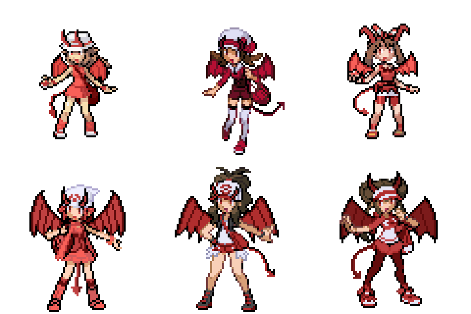 Pokemon Trainer Red Sprite ( Girl Version ) by KERMITHH on DeviantArt