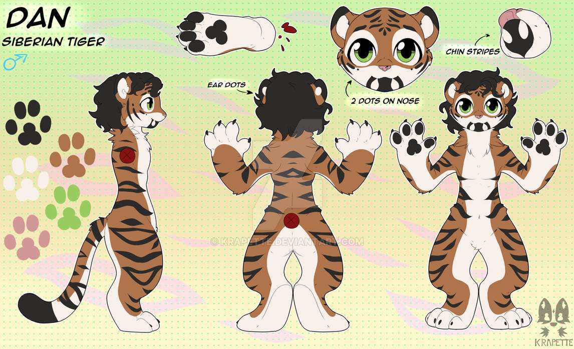 Fursuit reference sheet Dan by krapette on DeviantArt