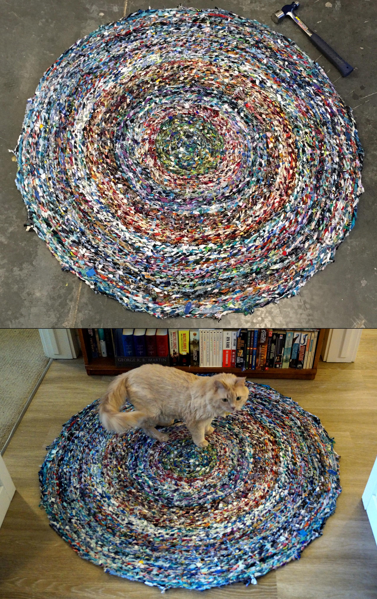Scrap Rag Rug How To Make A Fabric Scrap Rug at Eva Timmins blog