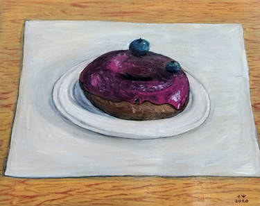 Blueberry Donut Still Life