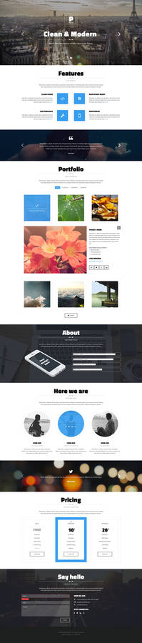 Pulse premium one page bootstrap template