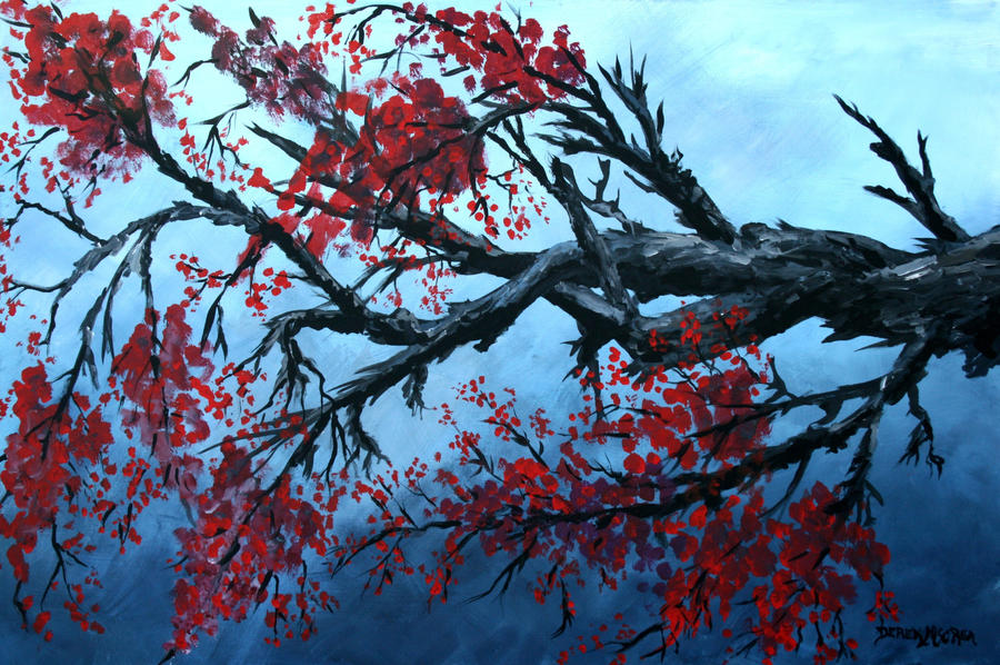 Japanese cherry blossom art by derekmccrea