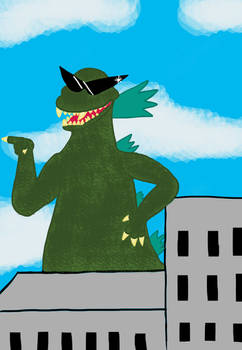 Wonky 90s Godzilla