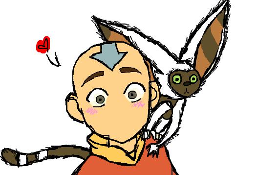 Aang and Momo