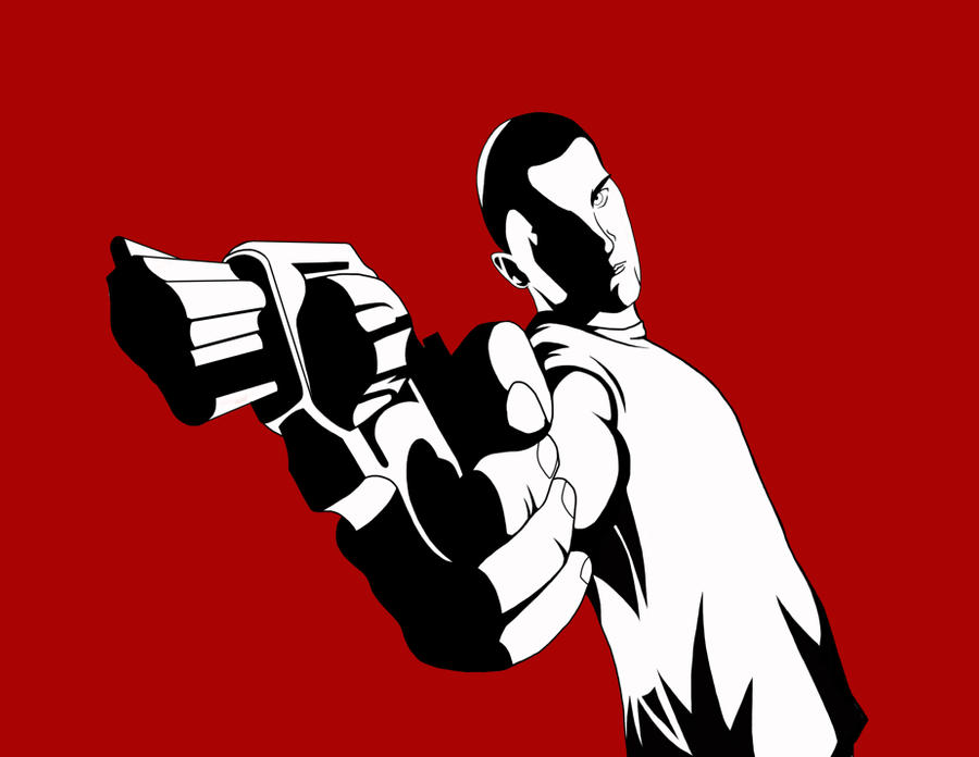 Guy Pointing Gun by joshuawilbur on DeviantArt