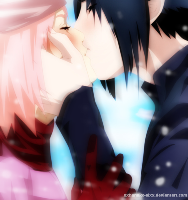 SasuSaku: snow kiss