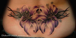 Flower tribal tattoo