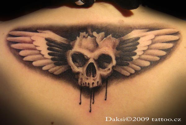 Skull with wings