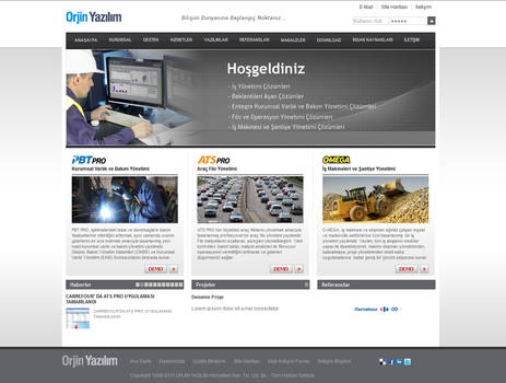 Orjin Yazilim new web design