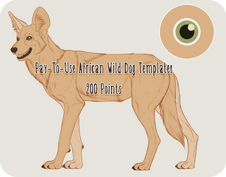 African Wild Dog Template - 100 Points