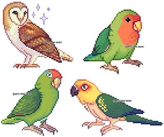 Bird Week Sprites Bird Sprites 3 by AntiDarkHeart on DeviantArt