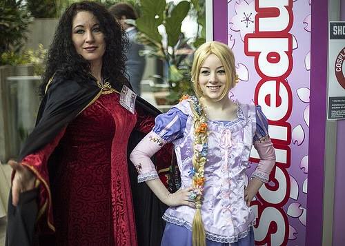 Mother Gothel and Rapunzel