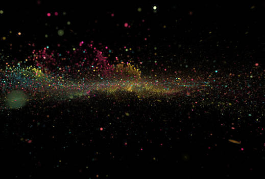 A computer generated image of colored dust