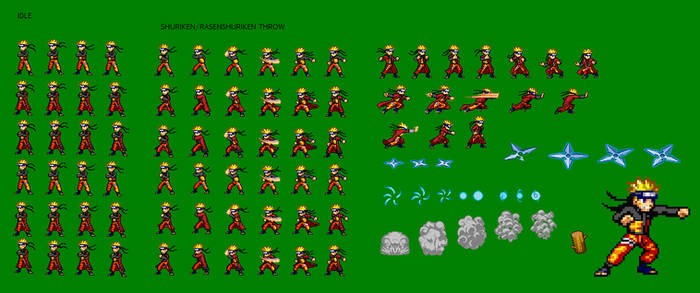 Naruto Sage Mode JUS Sprite Sheet