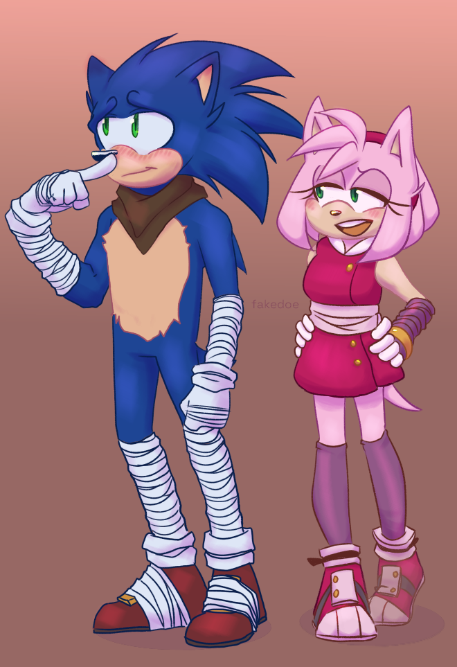 Surprise kiss (Sonamy) by Bladewarrior2020 on DeviantArt