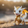 Baby Dragon White and Gold 002