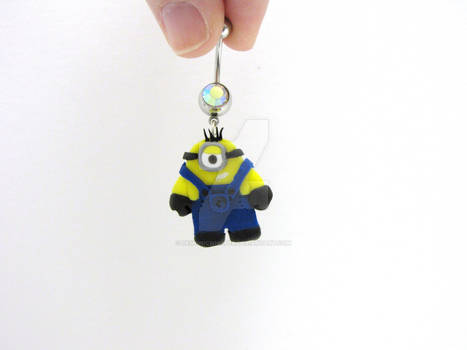 Despicable me one eyed minion belly button ring