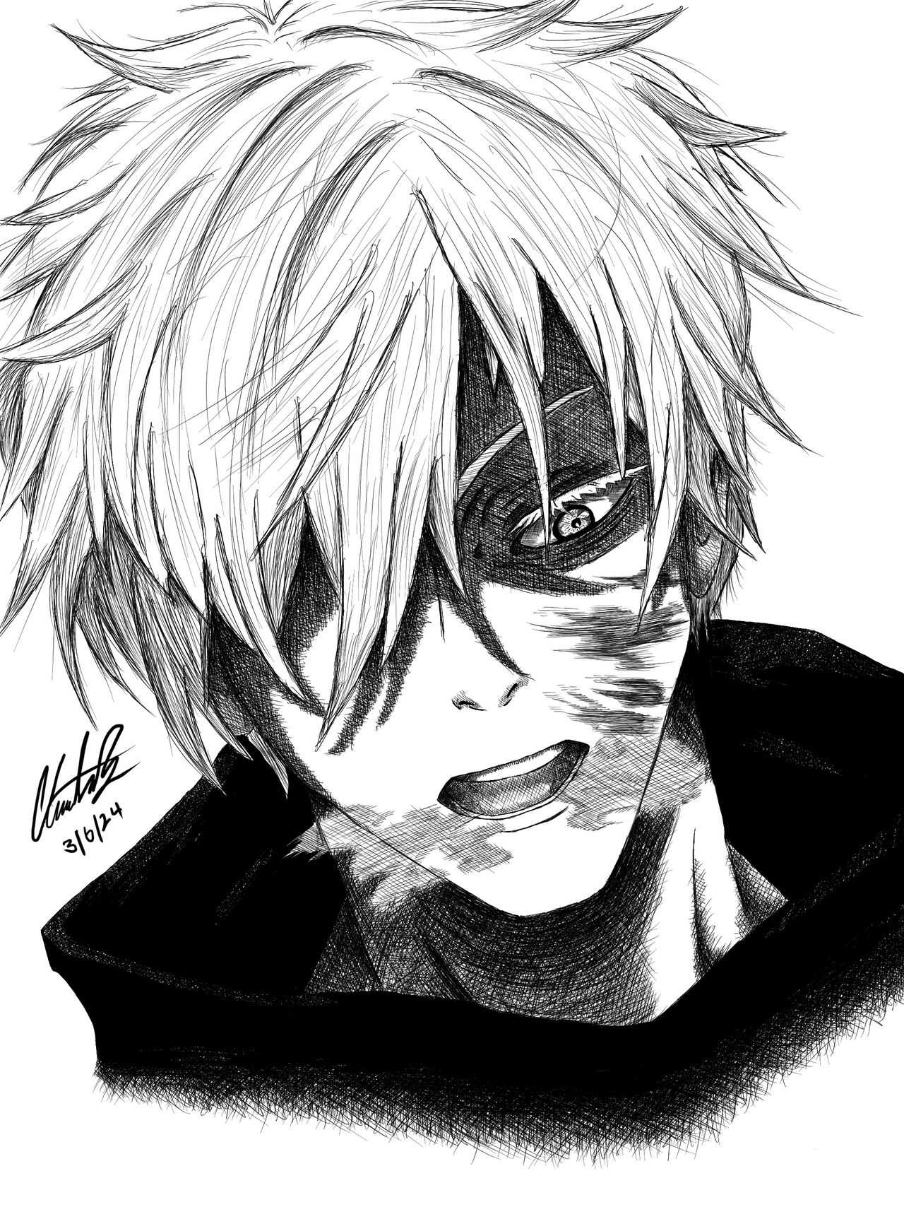 Satoru Gojo (Jujutsu Kaisen) Digital Ink by thebaum64 on DeviantArt