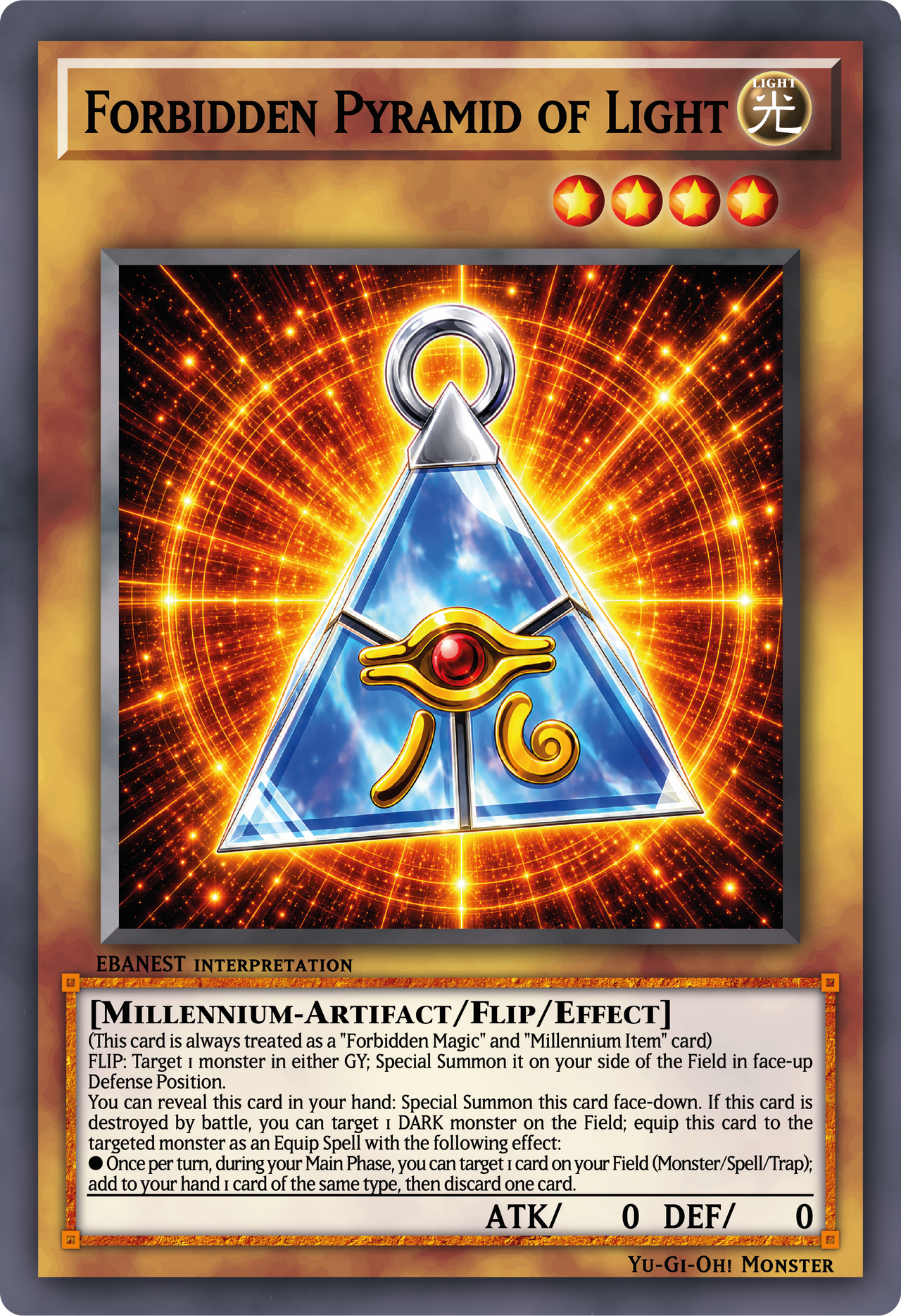pyramid of light yugioh card 2004 Yu-Gi-Oh! PYRAMID OF LIGHT Movie promo pack PSA 8